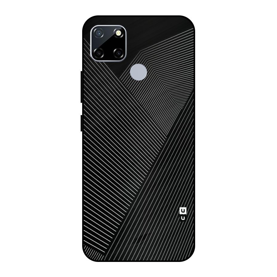 Aesthetic White Stripes Metal Back Case for Realme Narzo 20
