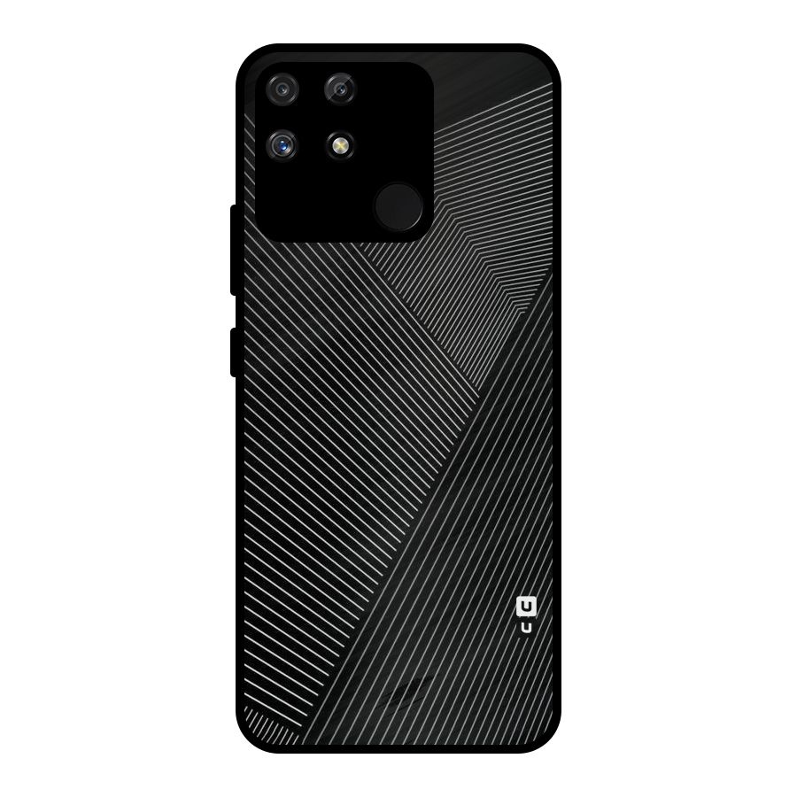 Aesthetic White Stripes Metal Back Case for Realme Narzo 50A