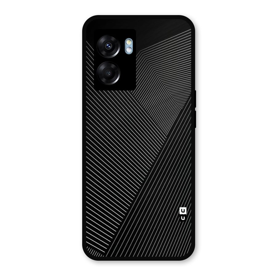 Aesthetic White Stripes Metal Back Case for Realme Narzo 50 5G