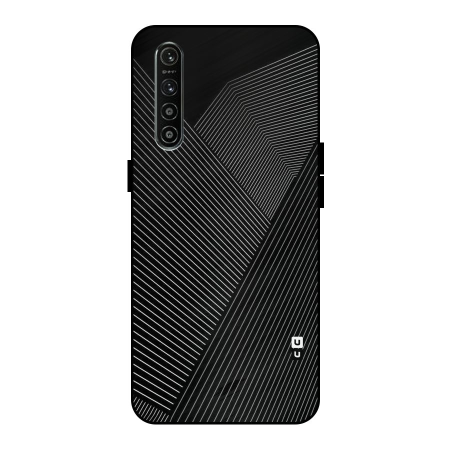 Aesthetic White Stripes Metal Back Case for Realme XT