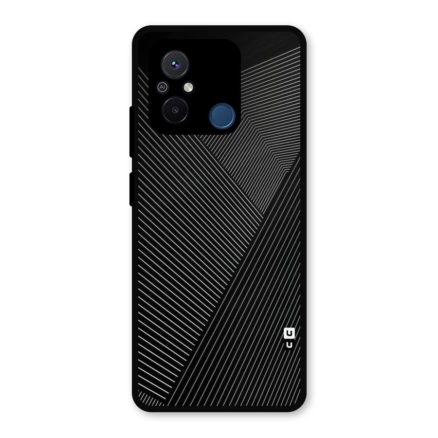 Aesthetic White Stripes Metal Back Case for Redmi 12C