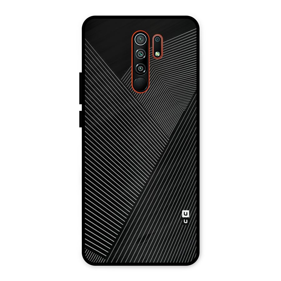 Aesthetic White Stripes Metal Back Case for Redmi 9 Prime