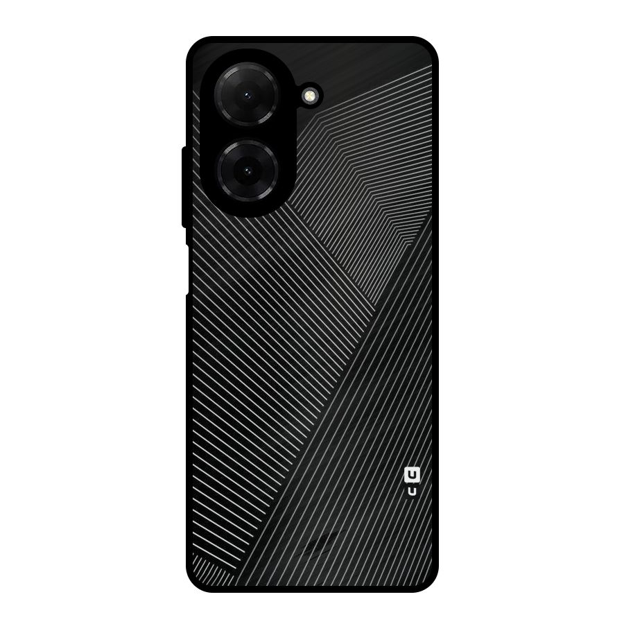 Aesthetic White Stripes Metal Back Case for Redmi A5 4G