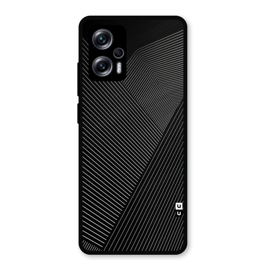 Aesthetic White Stripes Metal Back Case for Redmi K50i