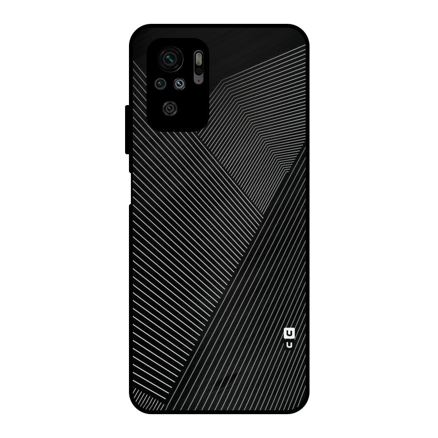 Aesthetic White Stripes Metal Back Case for Redmi Note 10S