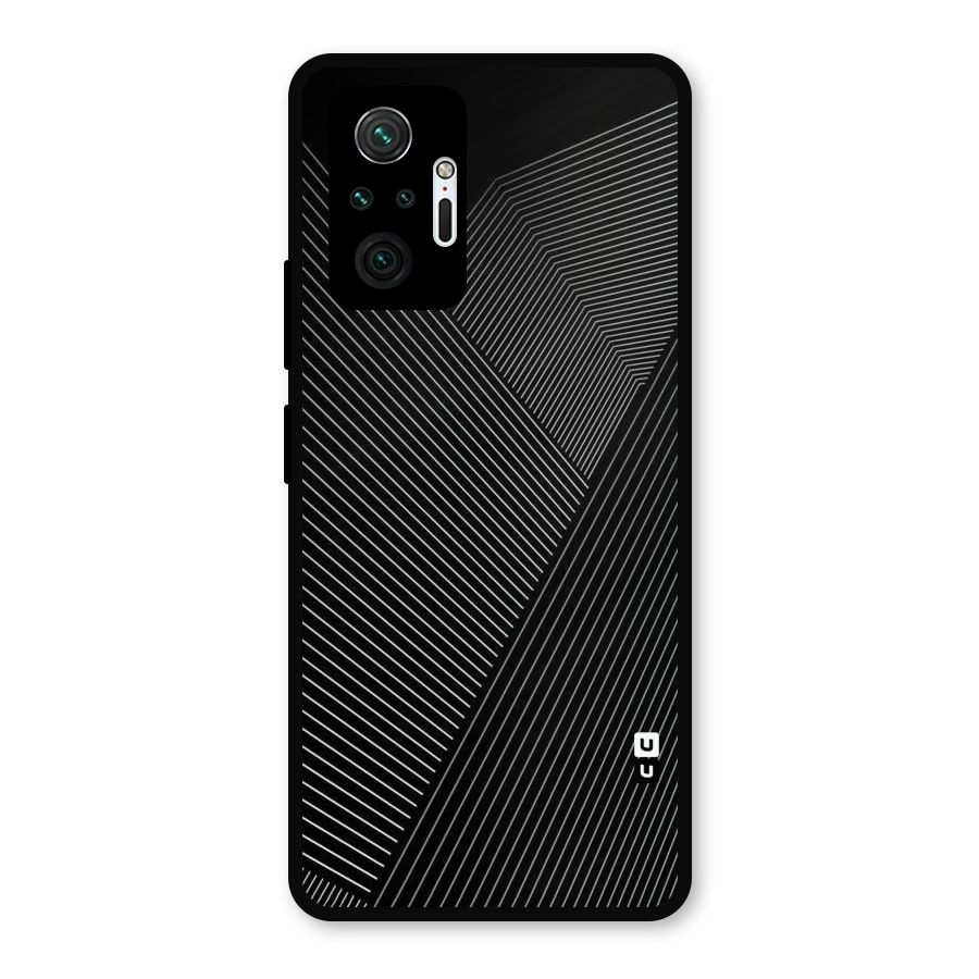 Aesthetic White Stripes Metal Back Case for Redmi Note 10 Pro