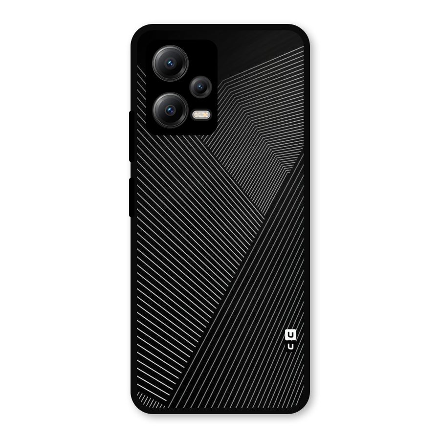 Aesthetic White Stripes Metal Back Case for Redmi Note 12 5G