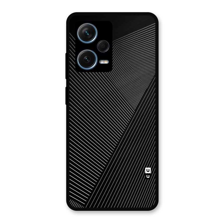 Aesthetic White Stripes Metal Back Case for Redmi Note 12 Pro Plus 5G