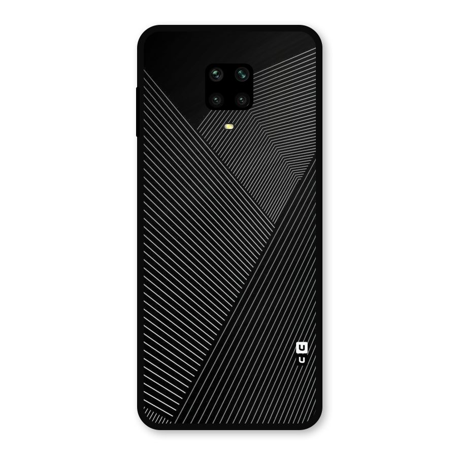 Aesthetic White Stripes Metal Back Case for Redmi Note 9 Pro