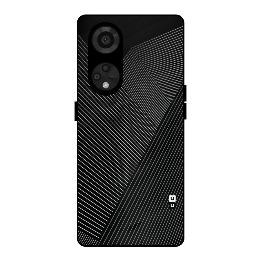 Aesthetic White Stripes Metal Back Case for Reno8 T 5G