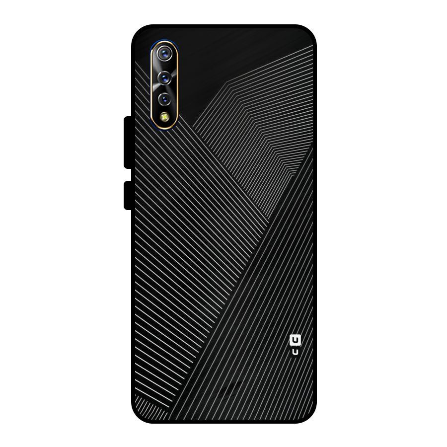 Aesthetic White Stripes Metal Back Case for Vivo S1