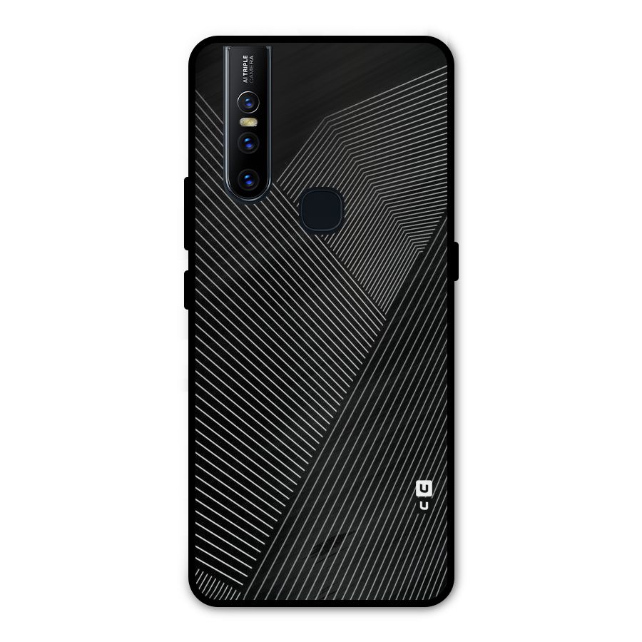 Aesthetic White Stripes Metal Back Case for Vivo V15