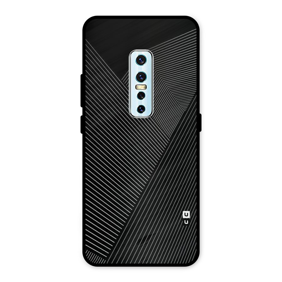 Aesthetic White Stripes Metal Back Case for Vivo V17 Pro