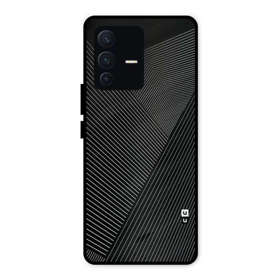 Aesthetic White Stripes Metal Back Case for Vivo V23 5G