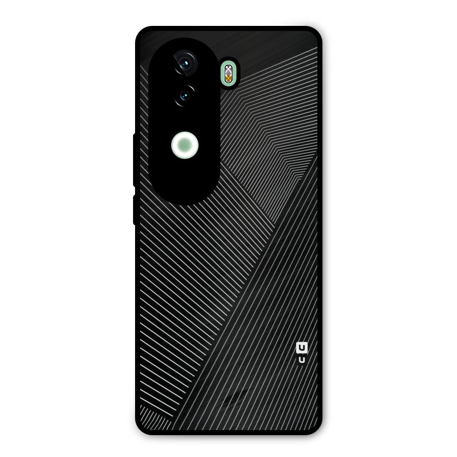 Aesthetic White Stripes Metal Back Case for Vivo V40e
