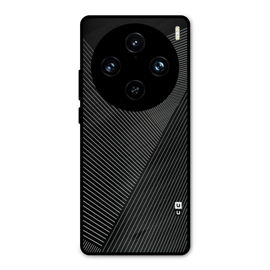 Aesthetic White Stripes Metal Back Case for Vivo X100 Pro