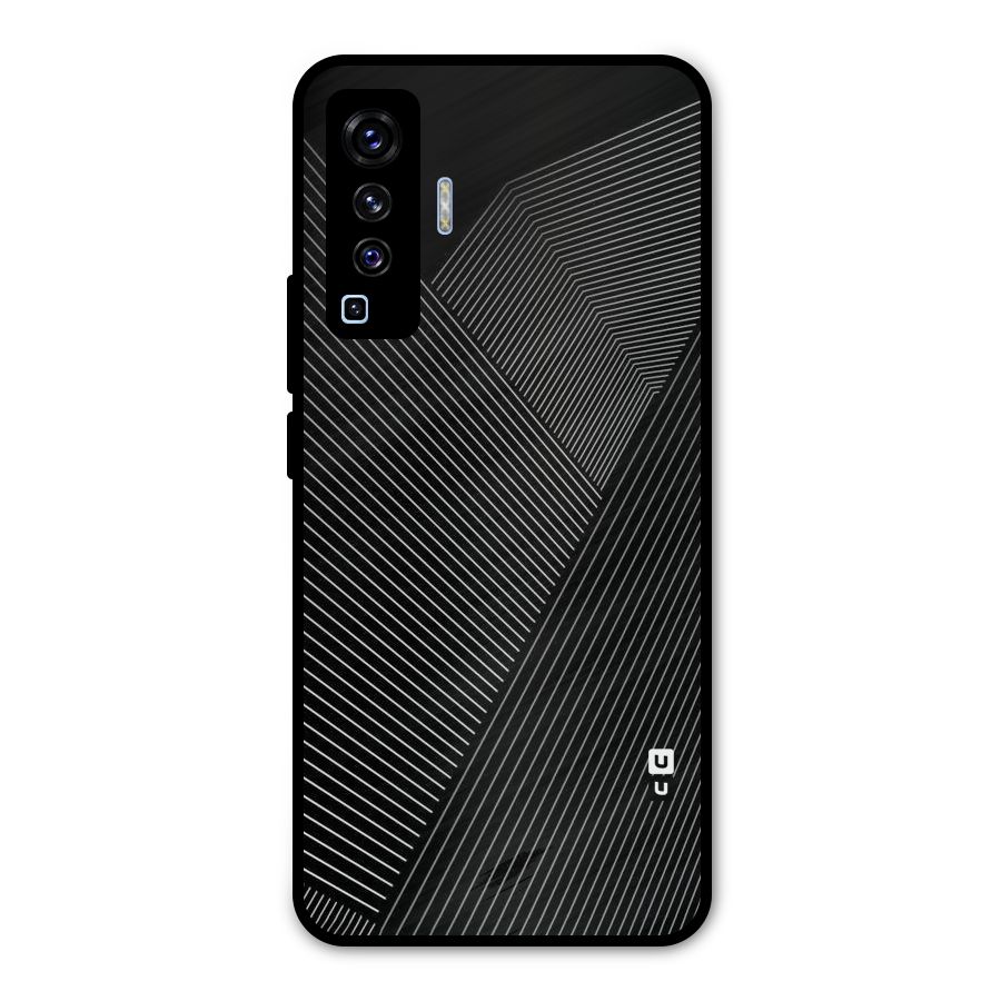 Aesthetic White Stripes Metal Back Case for Vivo X50