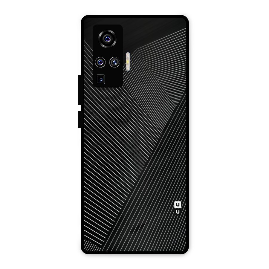 Aesthetic White Stripes Metal Back Case for Vivo X50 Pro