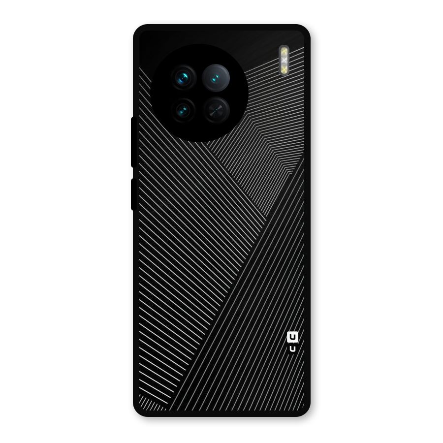 Aesthetic White Stripes Metal Back Case for Vivo X90