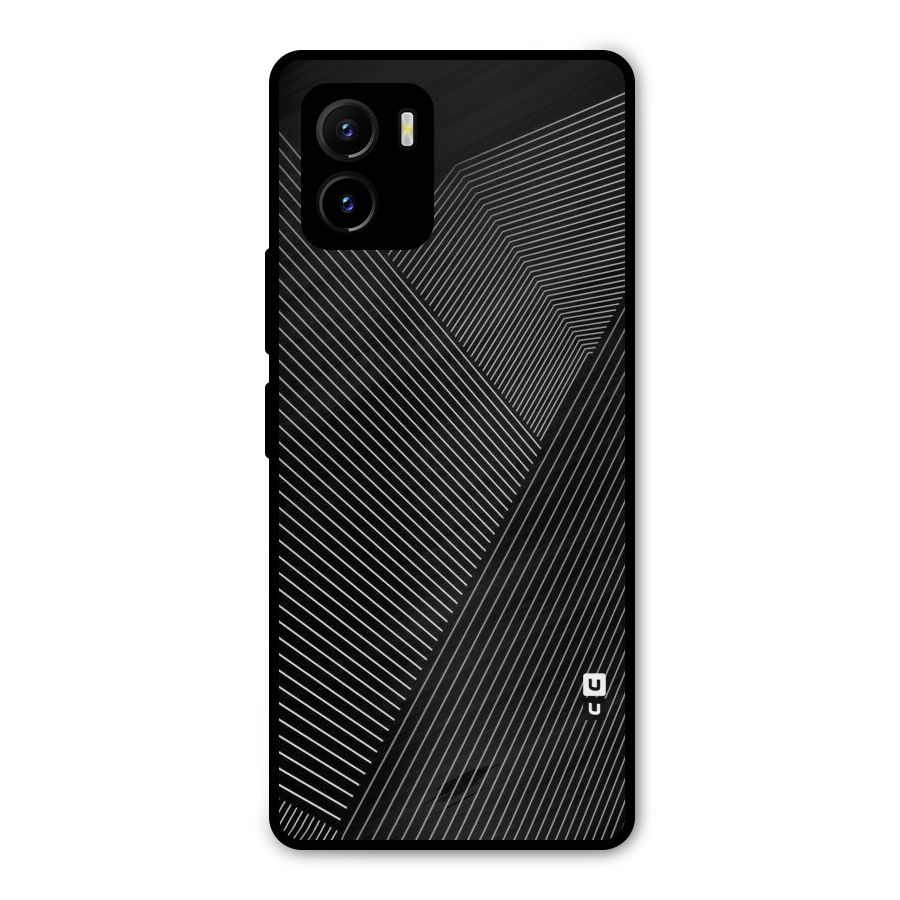 Aesthetic White Stripes Metal Back Case for Vivo Y15s