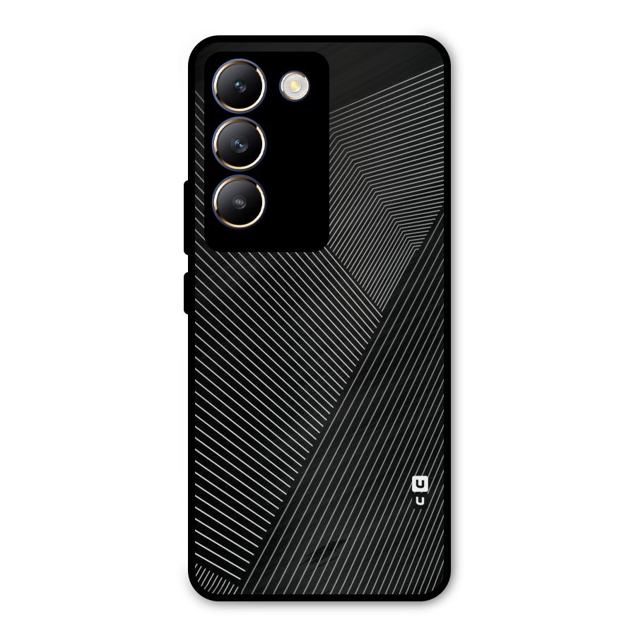 Aesthetic White Stripes Metal Back Case for Vivo Y200e