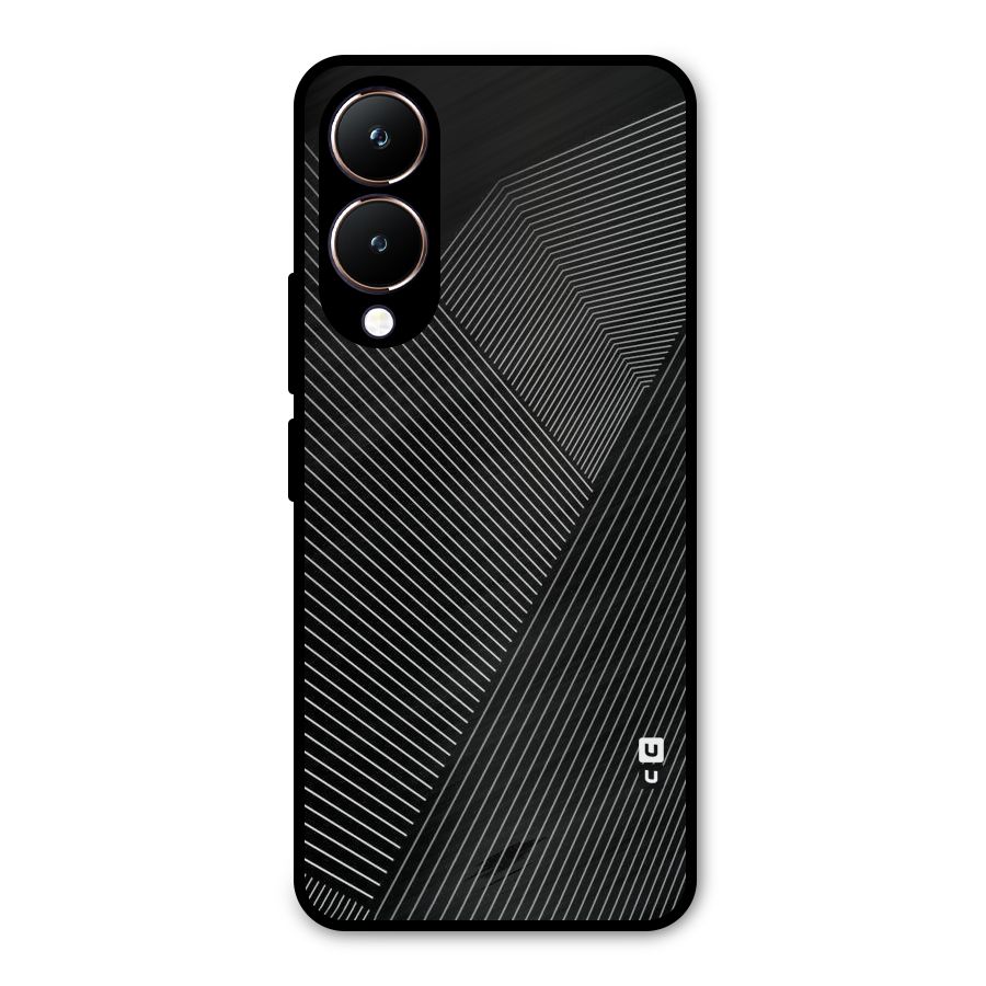 Aesthetic White Stripes Metal Back Case for Vivo Y28