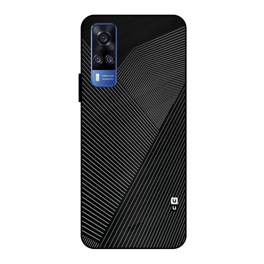 Aesthetic White Stripes Metal Back Case for Vivo Y51