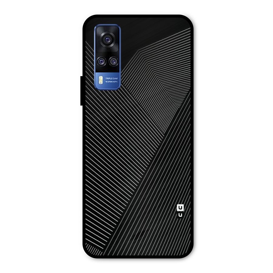 Aesthetic White Stripes Metal Back Case for Vivo Y51A