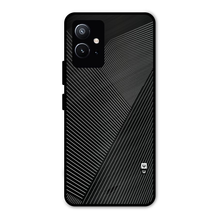Aesthetic White Stripes Metal Back Case for Vivo Y75 5G