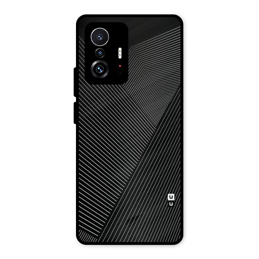 Aesthetic White Stripes Metal Back Case for Xiaomi 11T Pro
