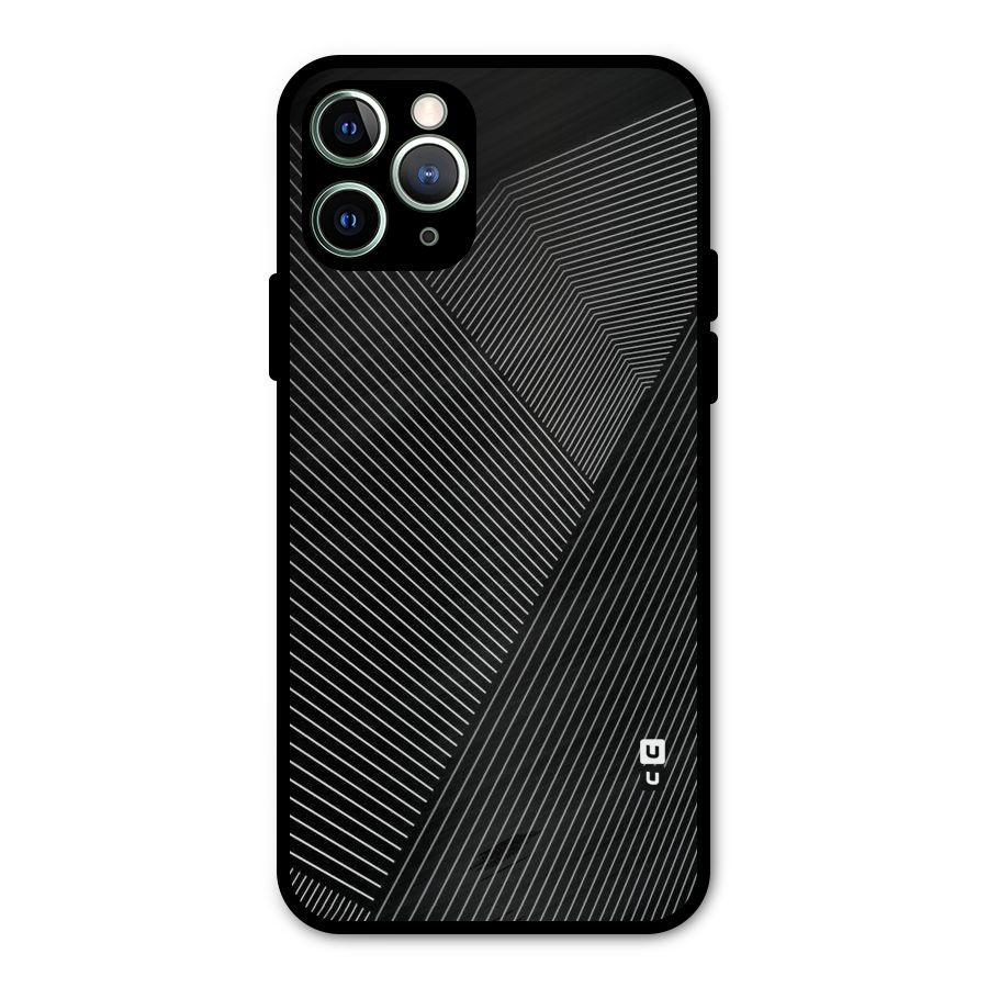 Aesthetic White Stripes Metal Back Case for iPhone 11 Pro Max