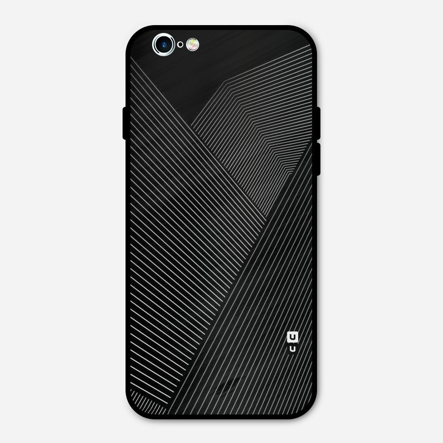 Aesthetic White Stripes Metal Back Case for iPhone 6 6s
