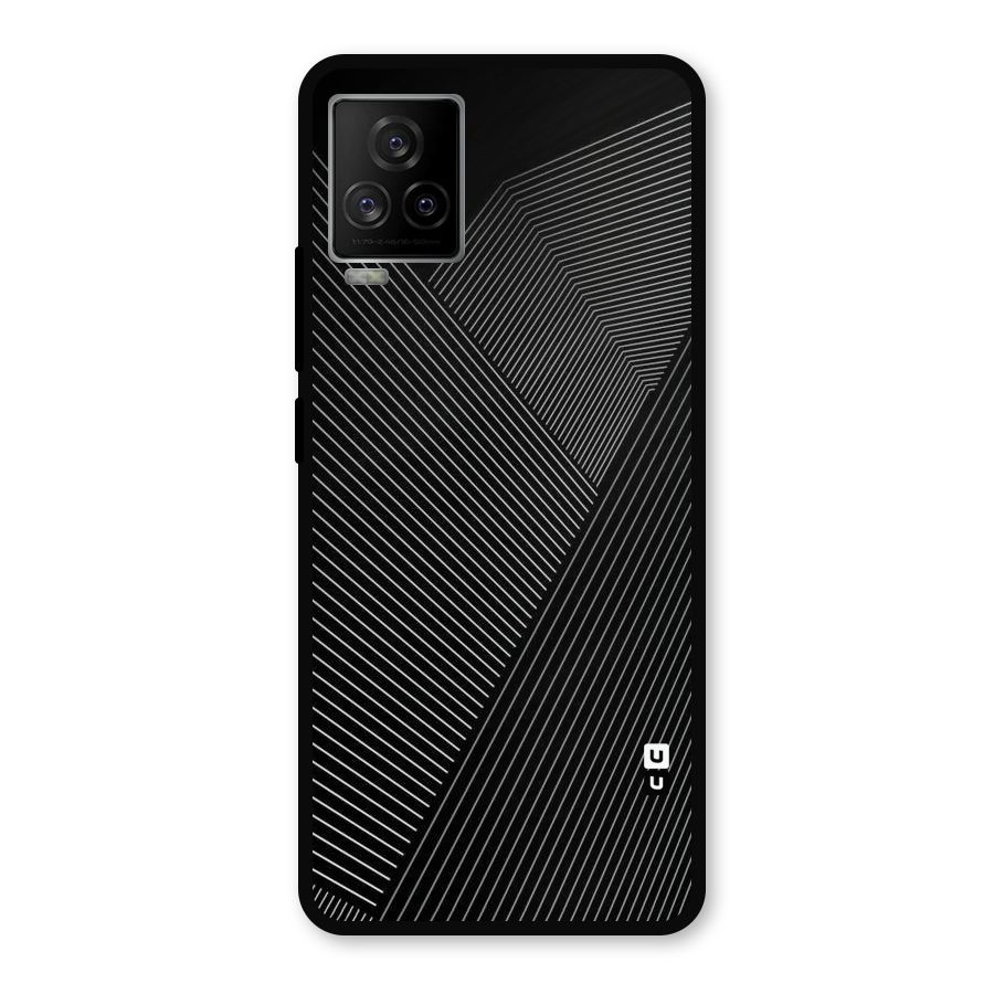 Aesthetic White Stripes Metal Back Case for iQOO 7 Legend 5G