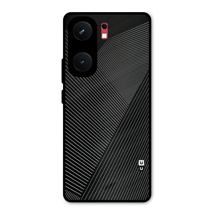 Aesthetic White Stripes Metal Back Case for iQOO Neo 9 Pro