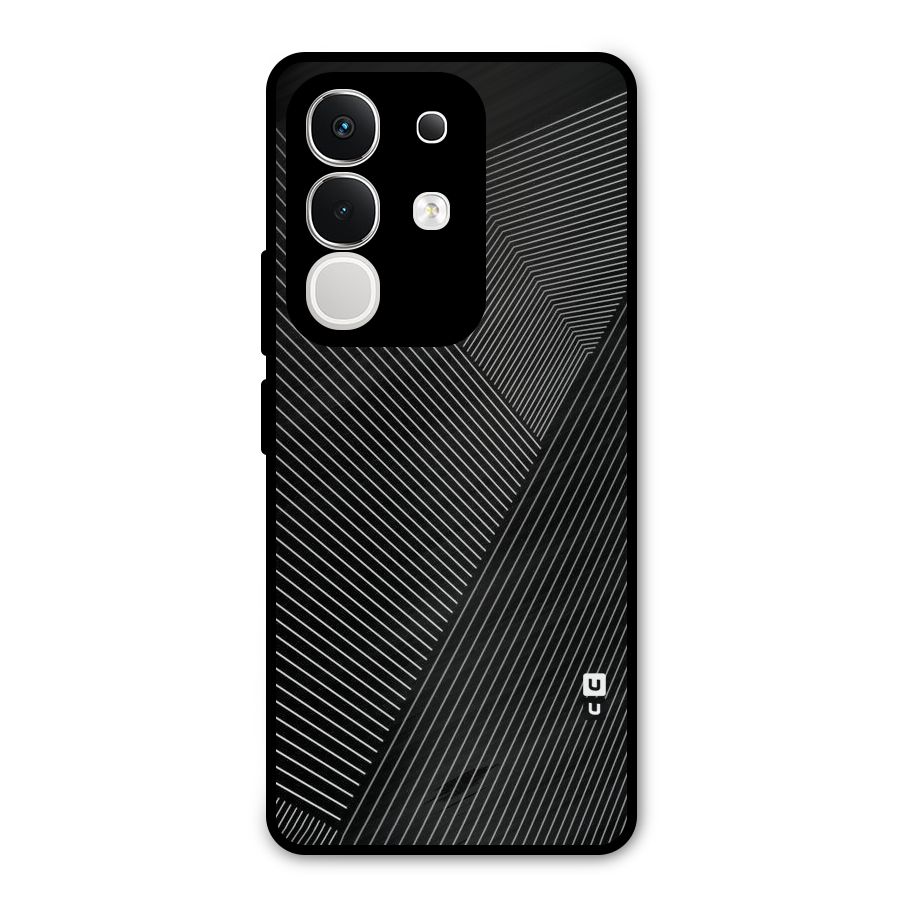 Aesthetic White Stripes Metal Back Case for iQOO Z10x