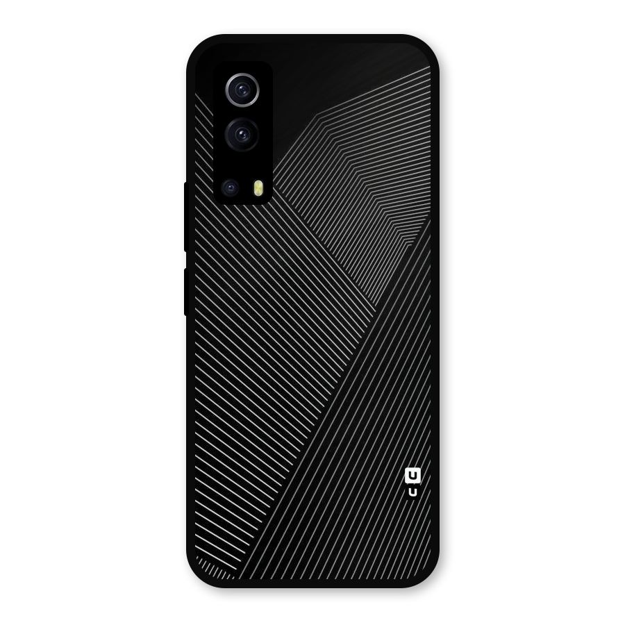 Aesthetic White Stripes Metal Back Case for iQOO Z3