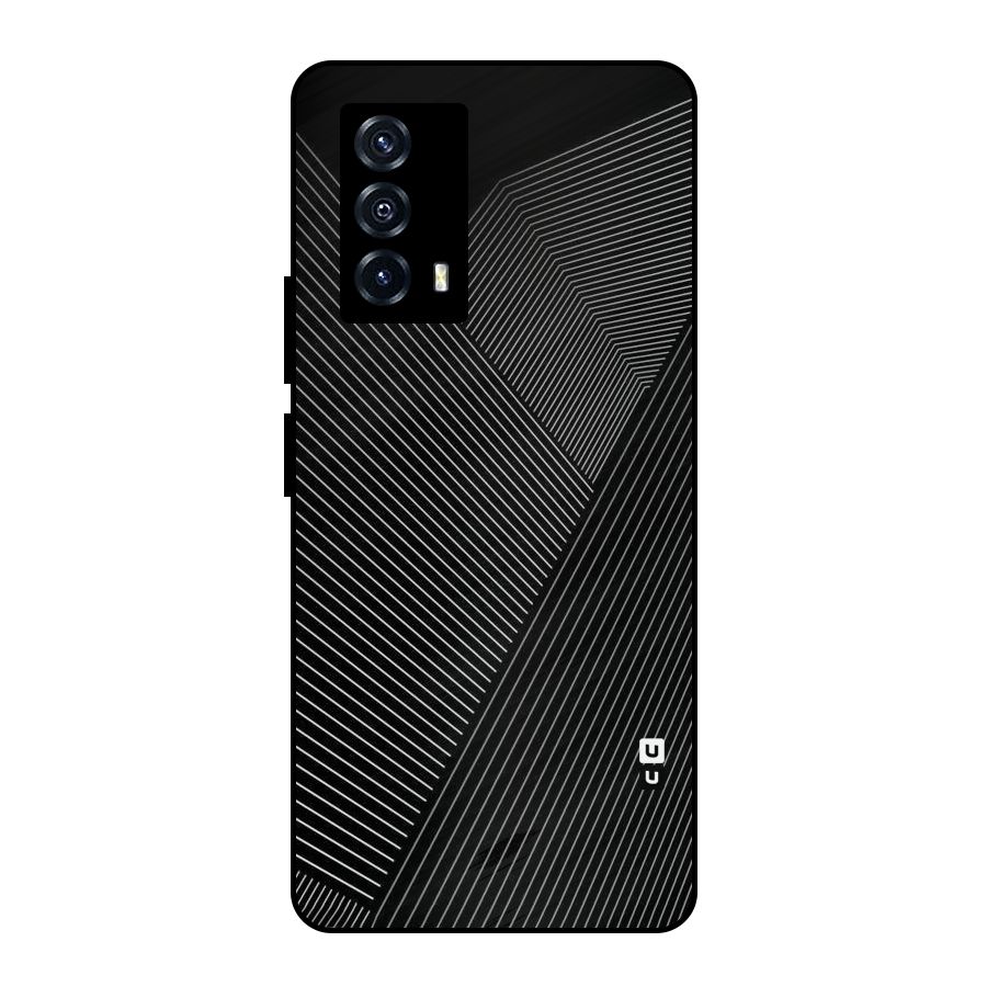 Aesthetic White Stripes Metal Back Case for iQOO Z5