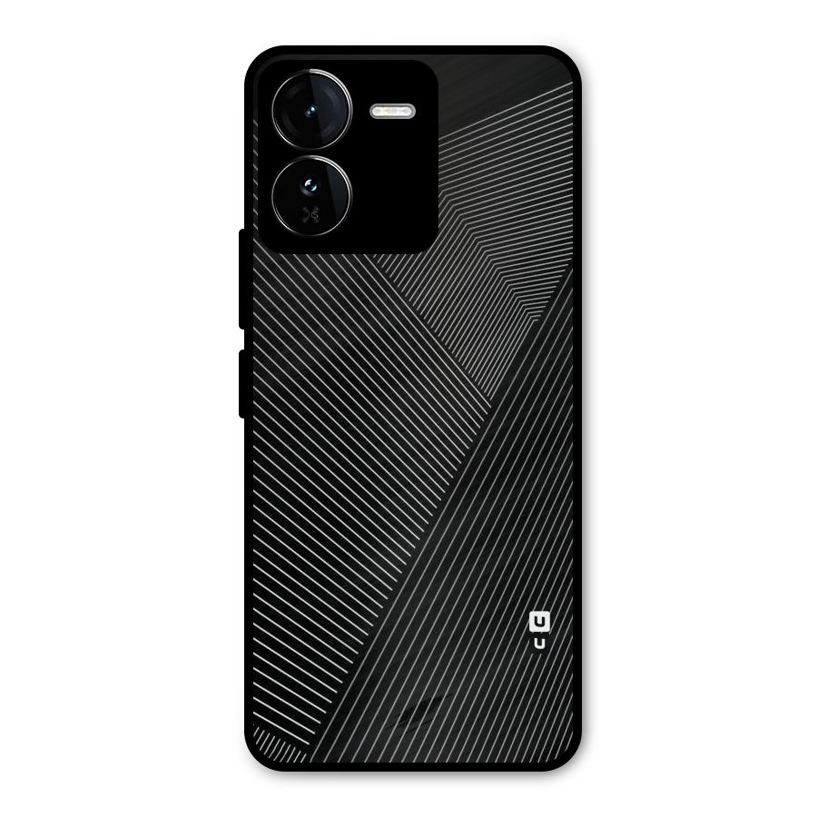 Aesthetic White Stripes Metal Back Case for iQOO Z9