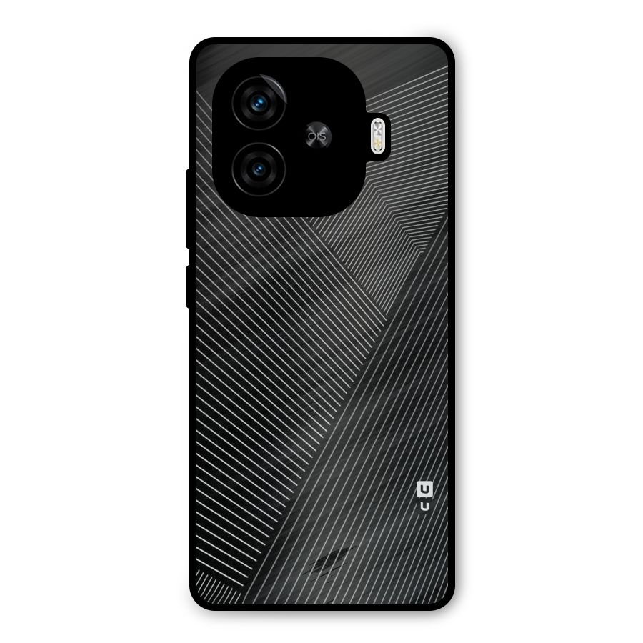 Aesthetic White Stripes Metal Back Case for iQOO Z9 Turbo