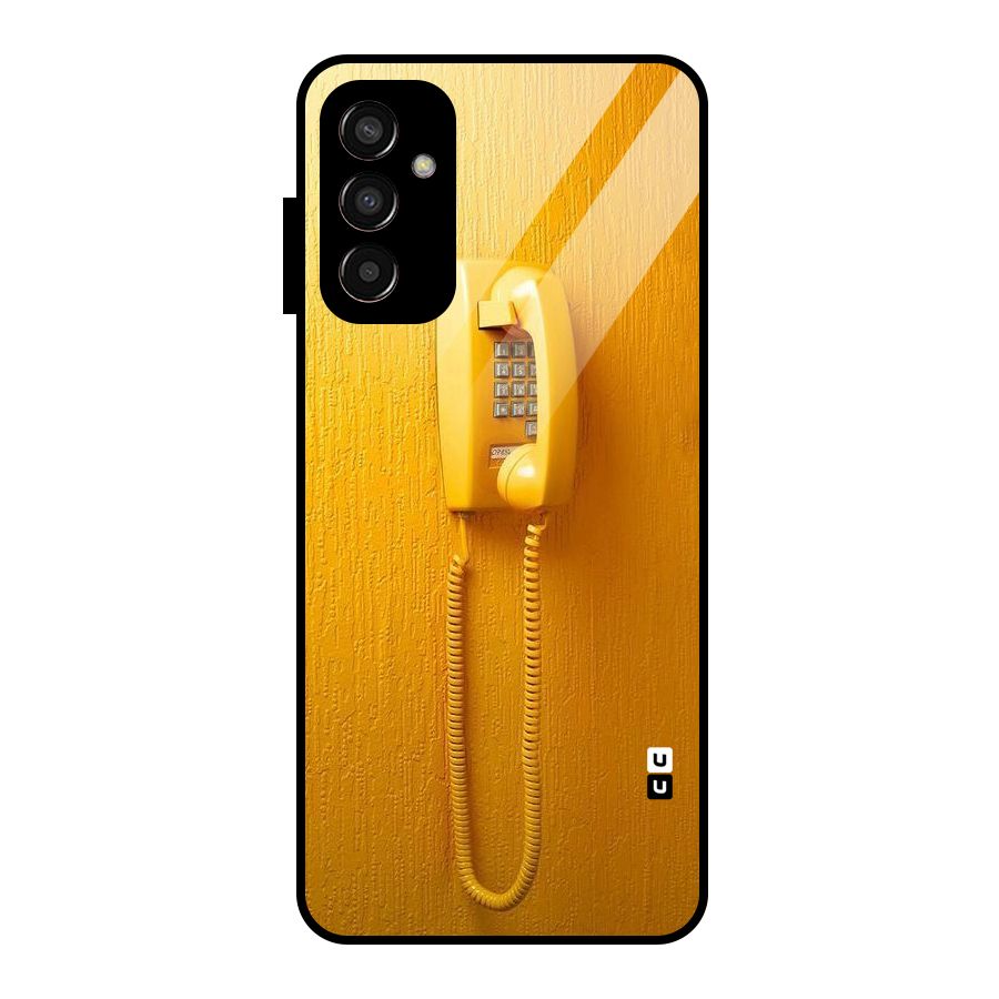 Aesthetic Yellow Telephone Glass Back Case for Galaxy F13