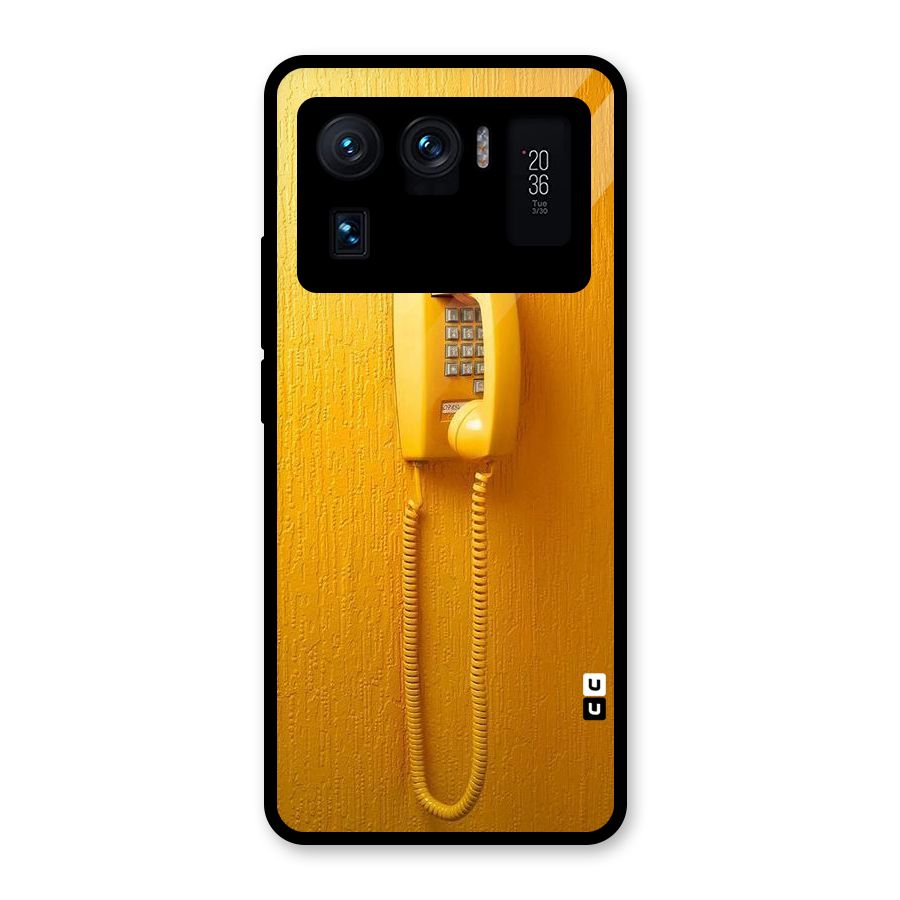Aesthetic Yellow Telephone Glass Back Case for Mi 11 Ultra