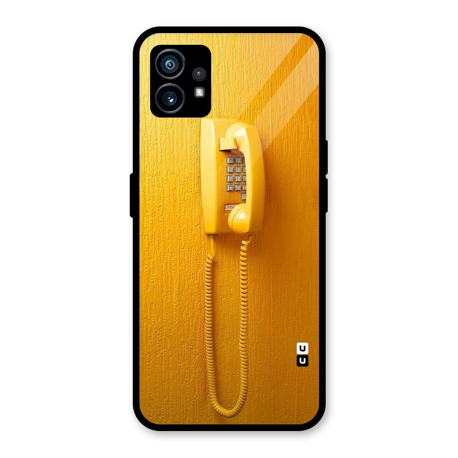 Aesthetic Yellow Telephone Glass Back Case for Nothing Phone 1