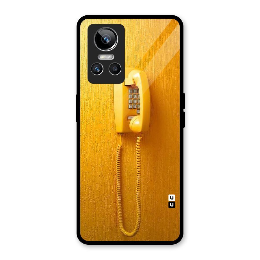Aesthetic Yellow Telephone Glass Back Case for Realme GT Neo 3