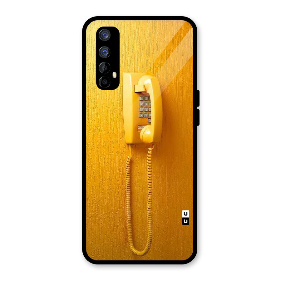 Aesthetic Yellow Telephone Glass Back Case for Realme Narzo 20 Pro