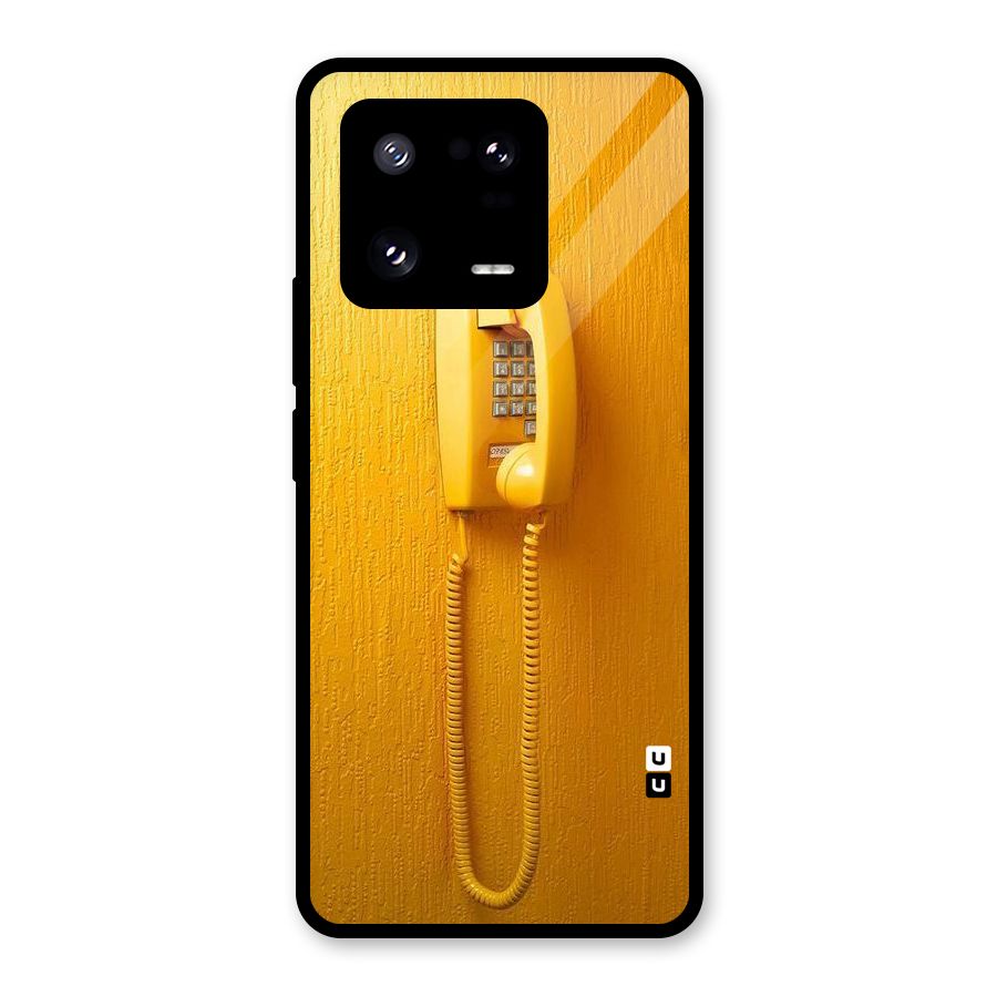 Aesthetic Yellow Telephone Glass Back Case for Xiaomi 13 Pro