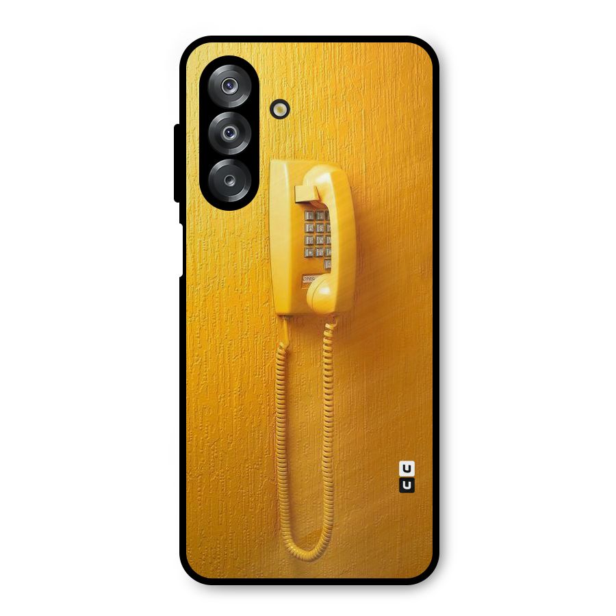 Aesthetic Yellow Telephone Metal Back Case for Galaxy A26