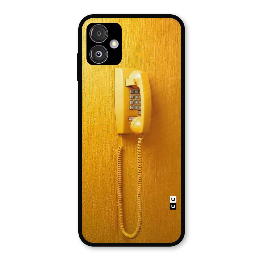 Aesthetic Yellow Telephone Metal Back Case for Galaxy F14