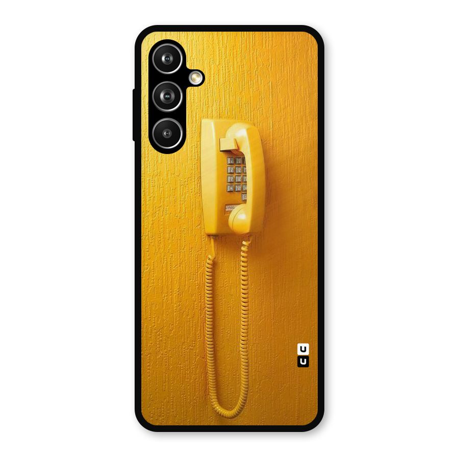 Aesthetic Yellow Telephone Metal Back Case for Galaxy F54