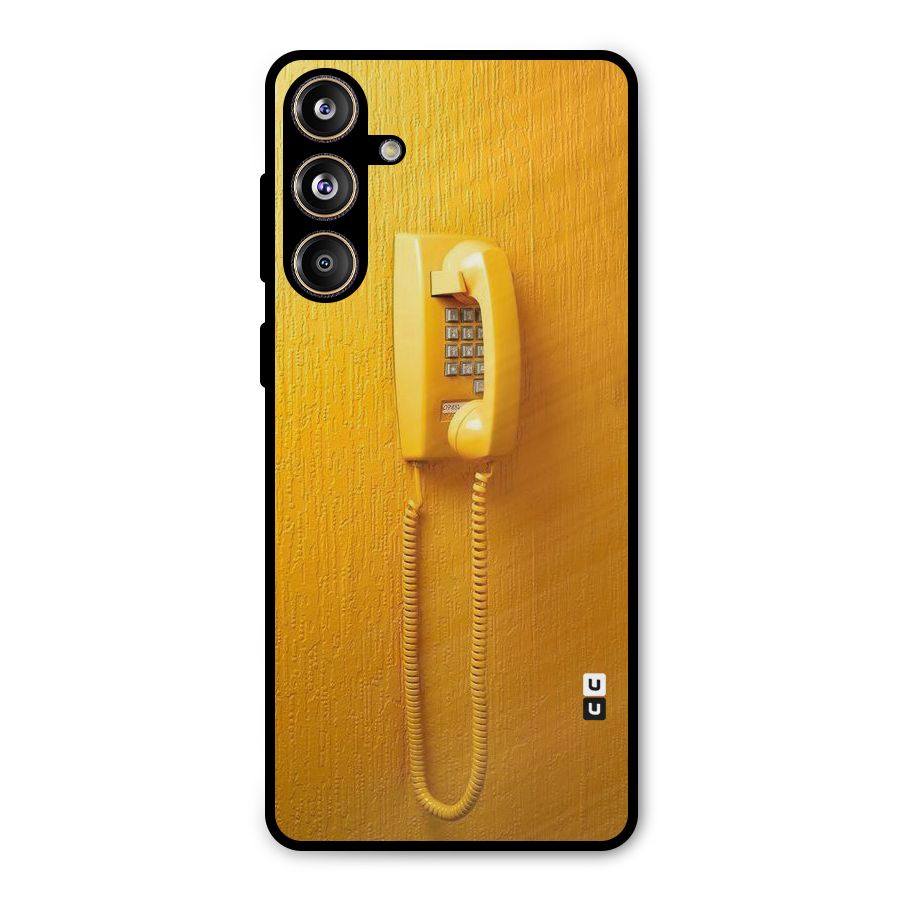 Aesthetic Yellow Telephone Metal Back Case for Galaxy F55