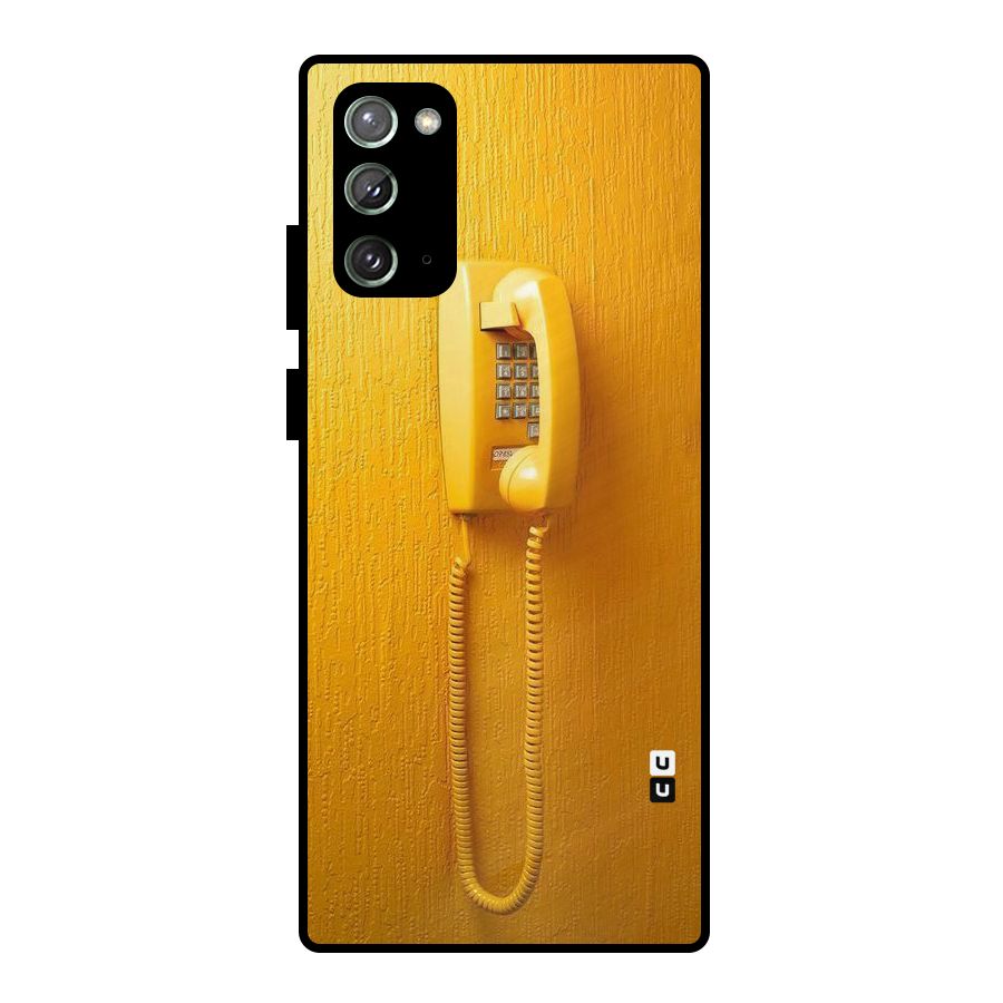 Aesthetic Yellow Telephone Metal Back Case for Galaxy Note 20